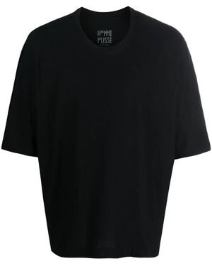 Homme Plissé Issey Miyake Short-Sleeve Cotton T-Shirt - Black
