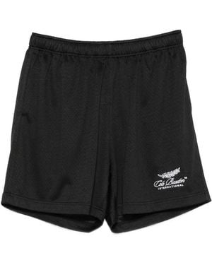 Cole Buxton Logo-Embroidered Shorts - Black