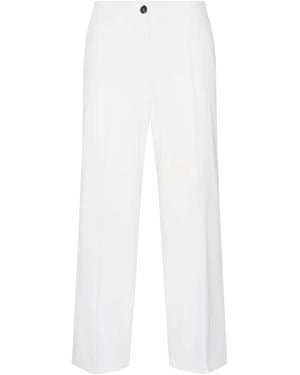 Elena Miro Gabardine Trousers - White