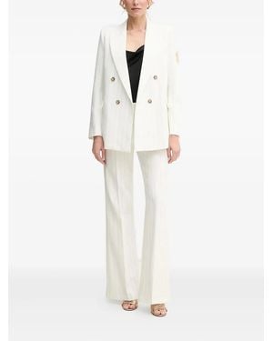 ERMANNO FIRENZE ピンストライプ ジャケット - ホワイト