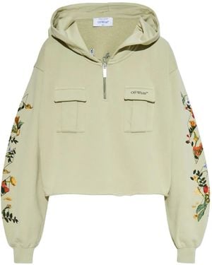 Off-White c/o Virgil Abloh Pocket floral hoodie - Grün