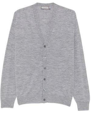 Canali Fein Gestrickter Cardigan - Grau