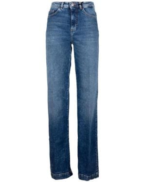 Seventy Faded Wide-Leg Jeans - Blue