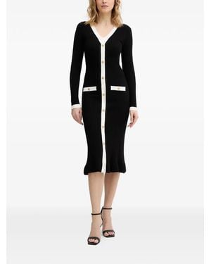 Guess Laurel Ribbed-Knit Midi Dress - Black