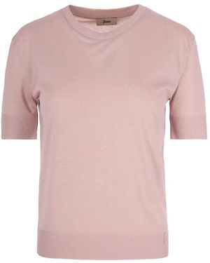 Herno Cotton Blend T-Shirt - Pink