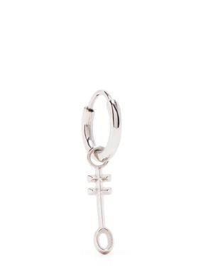 CAPSULE ELEVEN Nefer-Symbol Hoop Earring - White