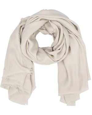 Blugirl Blumarine Écharpe À Franges - Blanc