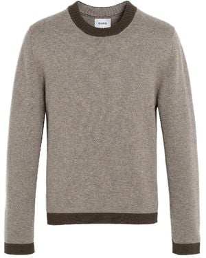 Barrie Round-Neck Cashmere Sweater - Gray