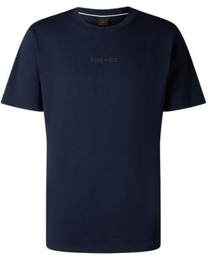Bogner Fire + Ice Mick Logo-Print Cotton T-Shirt - Blue