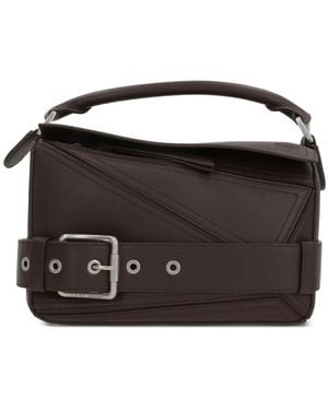 Loewe Puzzle Belted Paneled Tote Bag - Black