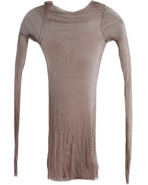 Cortana T De Tul Sheer Long-Sleeve T-Shirt - Grey