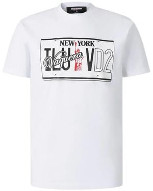 DSquared² Graphic-Print T-Shirt - White