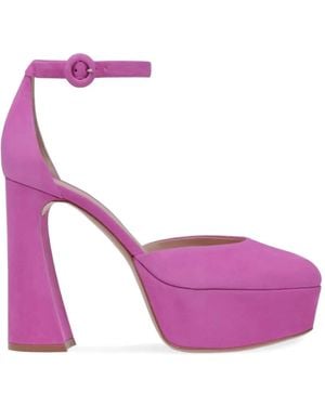 Gianvito Rossi Platform Ankle-Strap Court Shoes - Pink