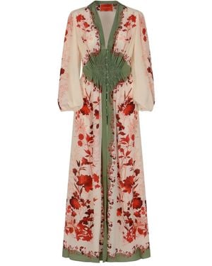 La DoubleJ Camerino silk maxi dress - Blanco