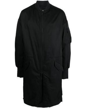 Y-3 Longline Bomber Coat - Black