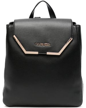CafeNoir Rucksack Mit Logo-Schild - Schwarz
