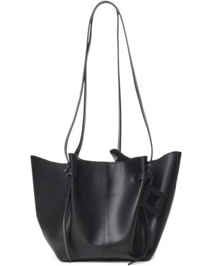Date Nina Knotted-Strap Shoulder Bag - Black