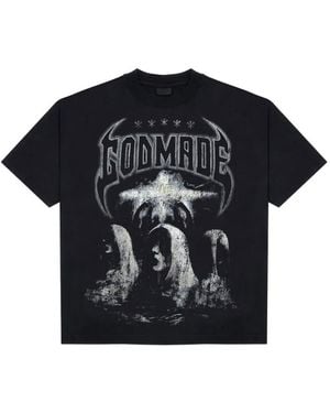 GODMADE T-Shirt Mit Grafischem Print - Schwarz
