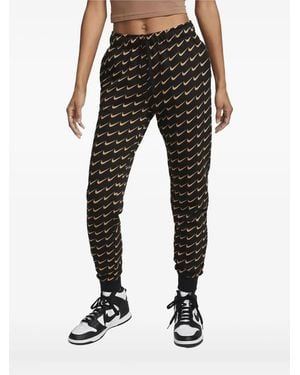 Nike Monogram Mid-Rise Track Trousers - Black