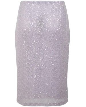 Des Phemmes Jupe Mi-Longue Ornée De Perles - Purple