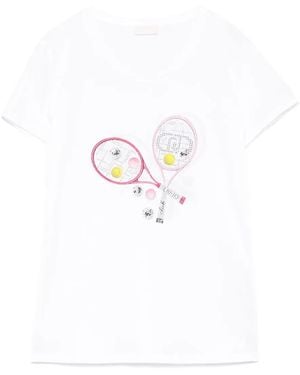 Liu Jo Graphic-Print T-Shirt - White