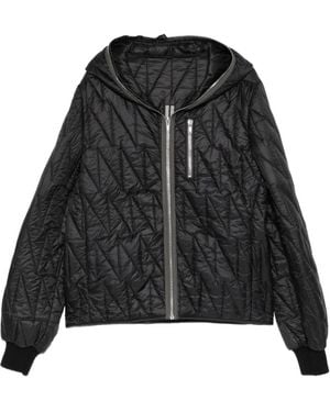Rick Owens Chaqueta Acolchada Con Capucha - Negro