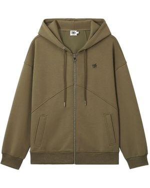 B+ AB ジップ パーカー - グリーン