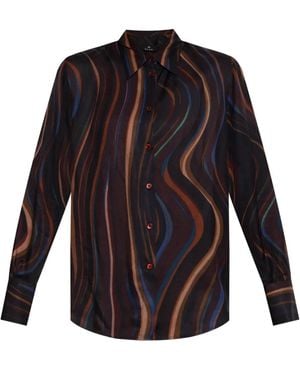 Paul Smith Wave-Print Shirt - Blue