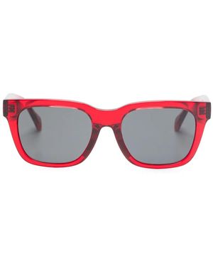 Versace Occhiali Da Sole Squadrati - Rosso