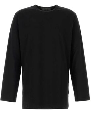 Y's Yohji Yamamoto Long-Sleeve Oversized T-Shirt - Black