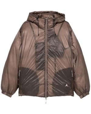 ROA Giacca Ripstop Con Cappuccio - Marrone