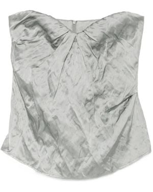 Esse Studios Lume Draped Strapless Top - Gray