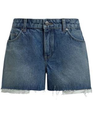 12 STOREEZ Jeans-Shorts Im Distressed-Look - Blau