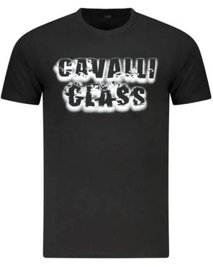 Roberto Cavalli Graphic-Print T-Shirt - Black
