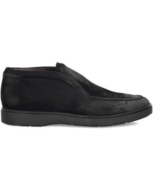 Tagliatore Suede-leather loafers - Schwarz