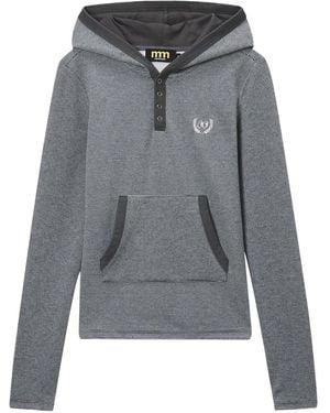 Mini Cream Striped Hoodie - Grey