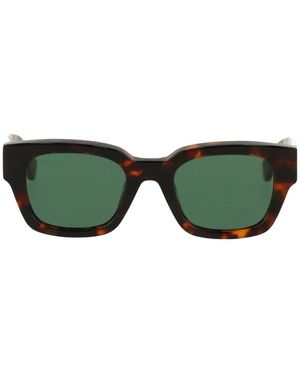 Off-White c/o Virgil Abloh Tortoiseshell Round-Frame Sunglasses - Green