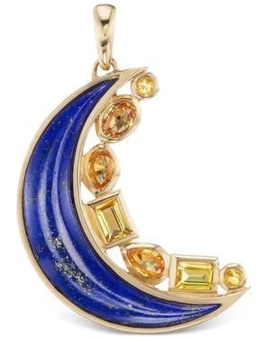 Sorellina Colgante de luna con zafiro amarillo - Azul