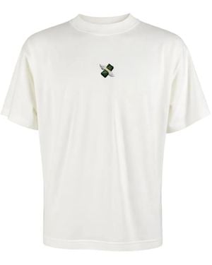 ALBERTO BRESCI Logo-Patch Embroidered T-Shirt - White