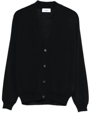 Lardini Cardigan mit V-Ausschnitt - Schwarz
