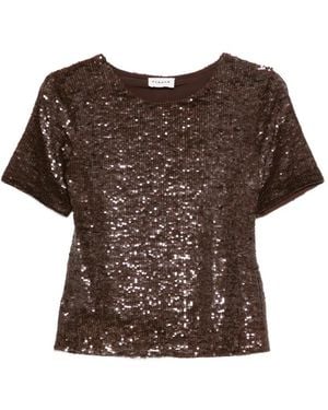 P.A.R.O.S.H. Sequin-Embellishment Blouse - Brown