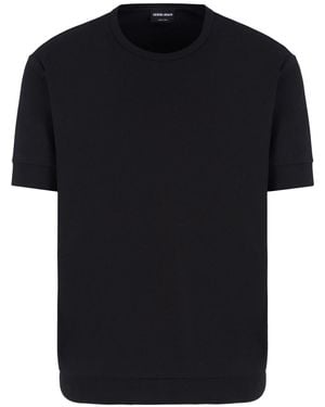 Giorgio Armani T-Shirt Mit Rundhalsausschnitt - Schwarz