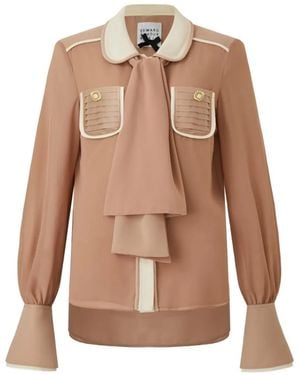 Edward Achour Paris Blouse À Col Rond - Natural