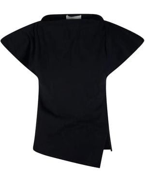 Isabel Marant Sebani Asymmetric-Hem T-Shirt - Black
