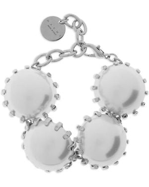 Marni Pearl-Embellished Chain-Link Bracelet - Metallic