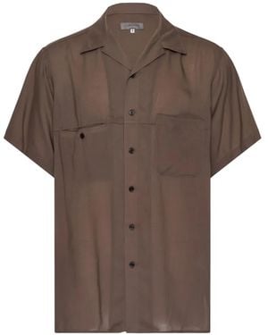 Yohji Yamamoto Chemise À Col Cubain - Brown