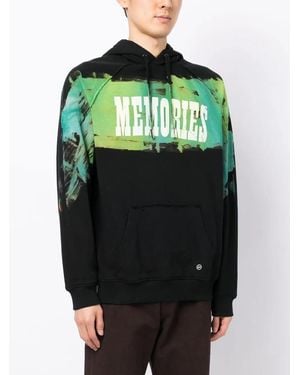 Stain Shade X Hiroshi Fujiwara Slogan-Print Hoodie - Green