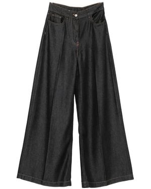 Nude Wide-Leg Jeans - Black