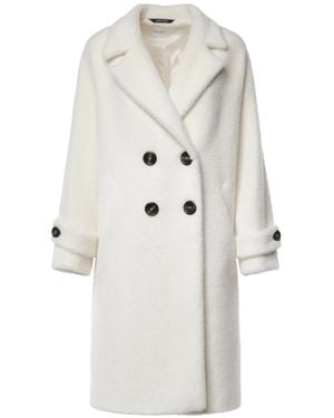 Alisheva Manteau En Tweed À Boutonnière Croisée - White