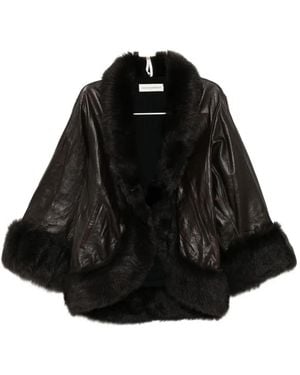 Nour Hammour Sabine Lederjacke - Schwarz